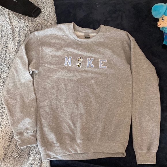 Grey hoody, not from Nike, made myself, size small - Picture 1 of 4